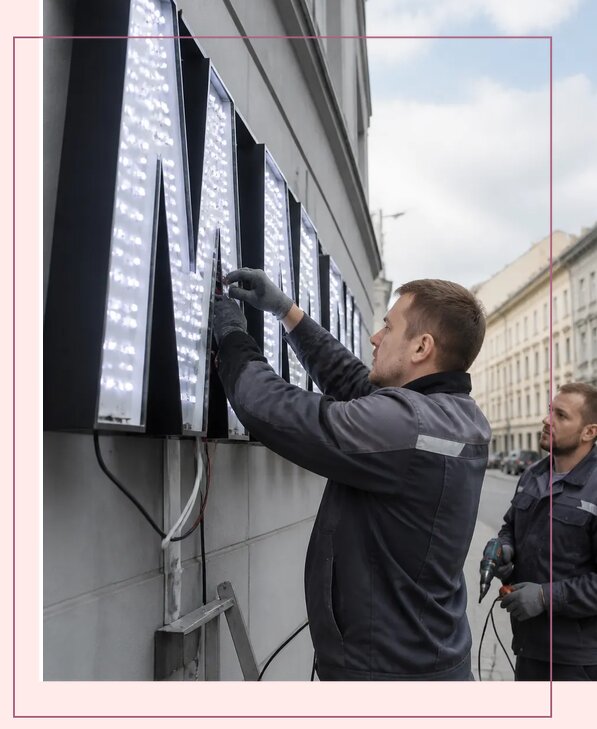 Изготовление и монтаж светодиодных LED вывесок в Балашове